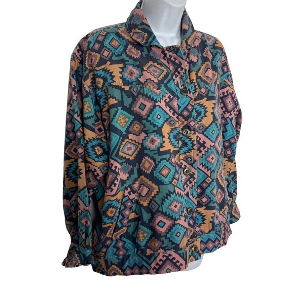 Vintage Brownstone Studio Southwestern Jacket Womens Medium Aztec Pattern - Picture 3 of 8